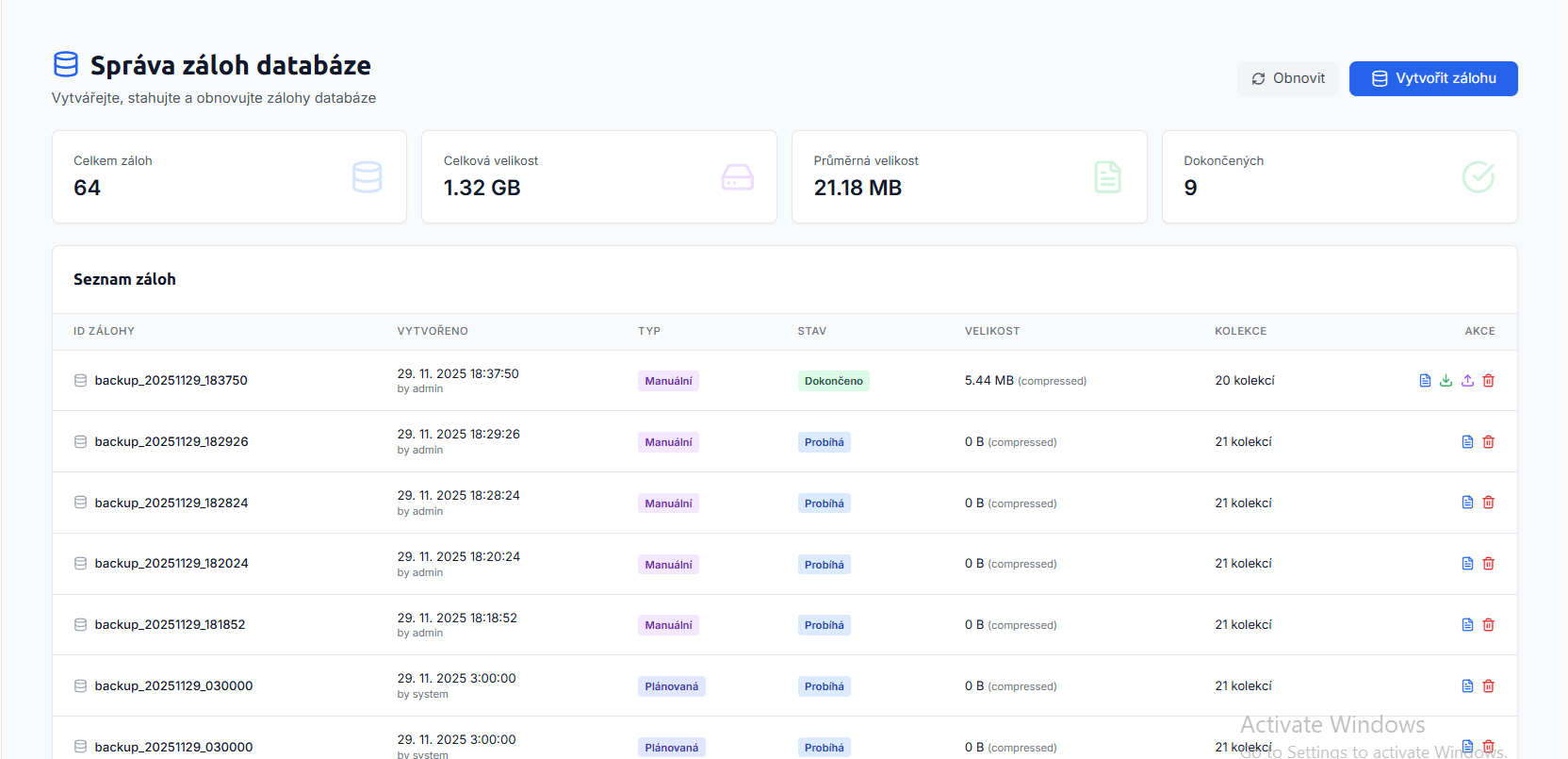 Automatické Zálohy